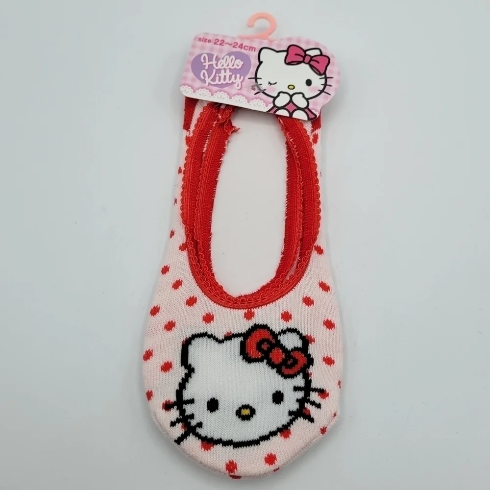Sanrio Hello Kitty red polka dot no show Socks